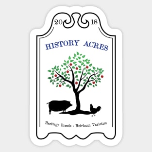 History Acres Logo Sticker